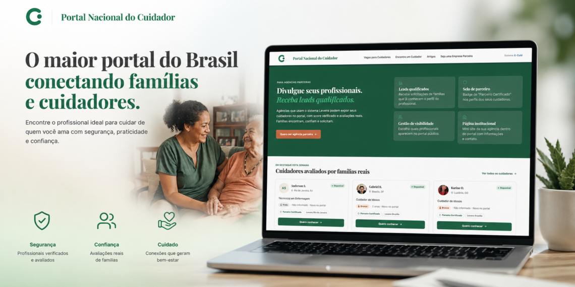 Portal Nacional do Cuidador conecta famílias e cuidadores para facilitar a busca por profissionais especializados.