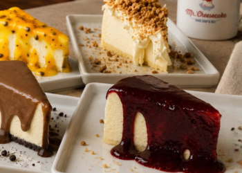 Imagem real das cheesecakes da Mr. Cheesecake Bake Shop & Deli.